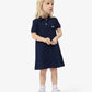 LACOSTE PIQUE POLO DRESS IN MARINE NAVY 347066