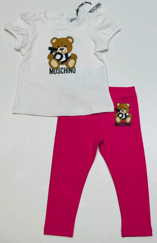 MOSCHINO BABY/TODDLER LEGGINGS SET MDM03K/MFP032