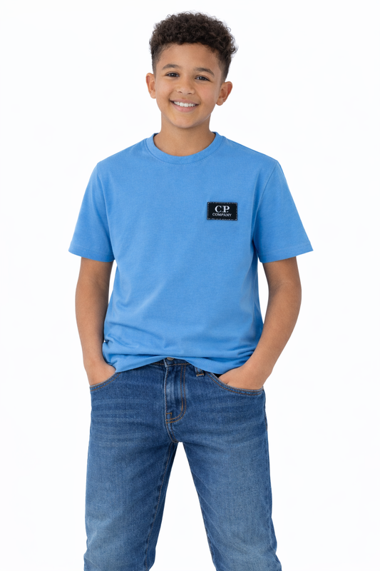C.P.COMPANY BOYS SKY AZURE T SHIRT CMM00S
