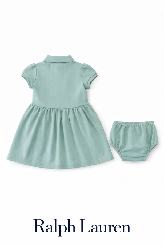 RALPH LAUREN BABY/TODDLER GIRL GREEN DRESS 34961501