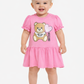 MOSCHINO KIDS BRIGHT PINK BABY/TODDLER DRESS MDV0C7