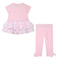 A DEE HEAVENLY HYDRANGEA CECELIA PINK SEERSUCKER FRILL LEGGING SET 1508 - PINK BLOSSOM