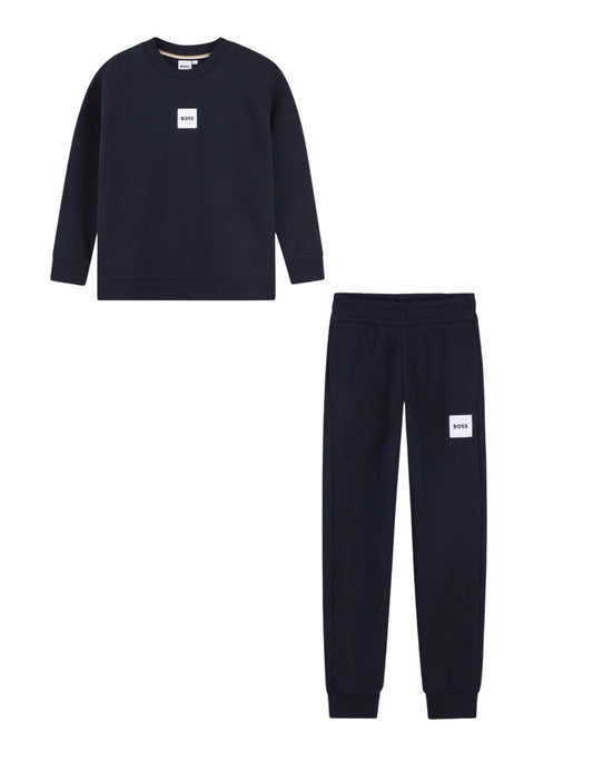 BOSS NAVY BOY/TEEN TRACKSUIT J52965/J52907