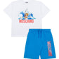 MOSCHINO WHITE & BLUE SHORTS SET HUG00Q