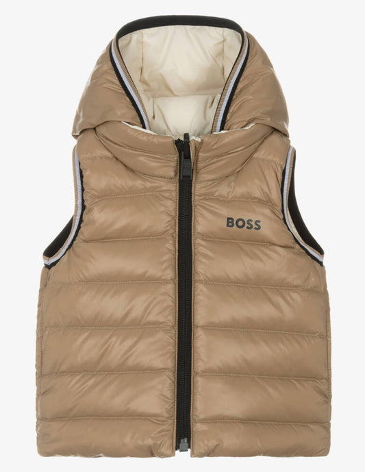 BOSS BEIGE BABY/TODDLER BODY WARMER J52474