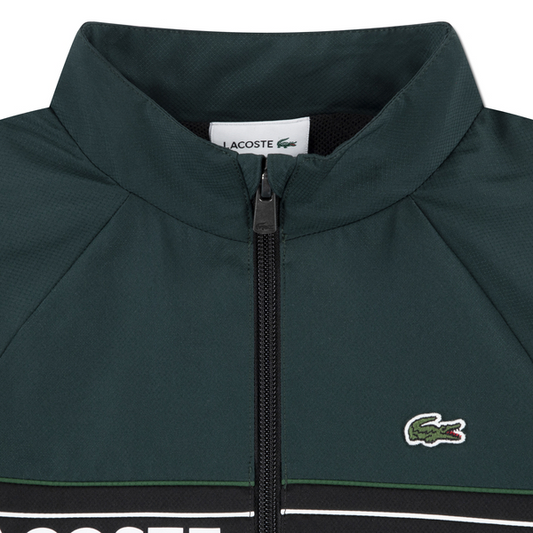 LACOSTE BOYS BLACK/GREEN SHELL TRACKSUIT 847350