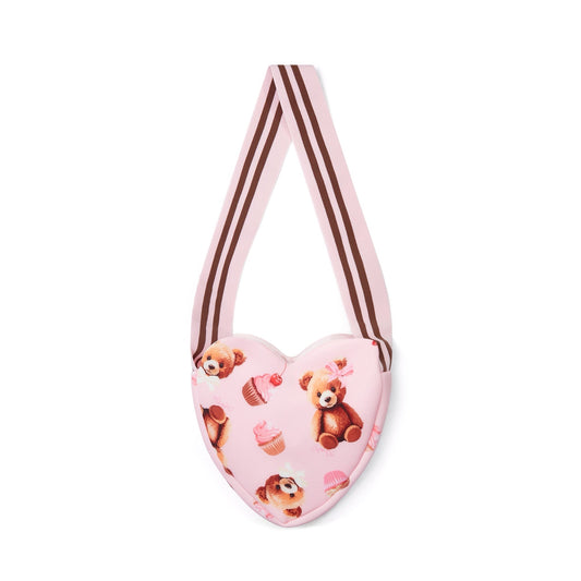 A DEE LOUISE BEAR PRINT HEART BAG W252920