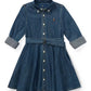 RALPH LAUREN GIRLS DENIM SHIRT DRESS