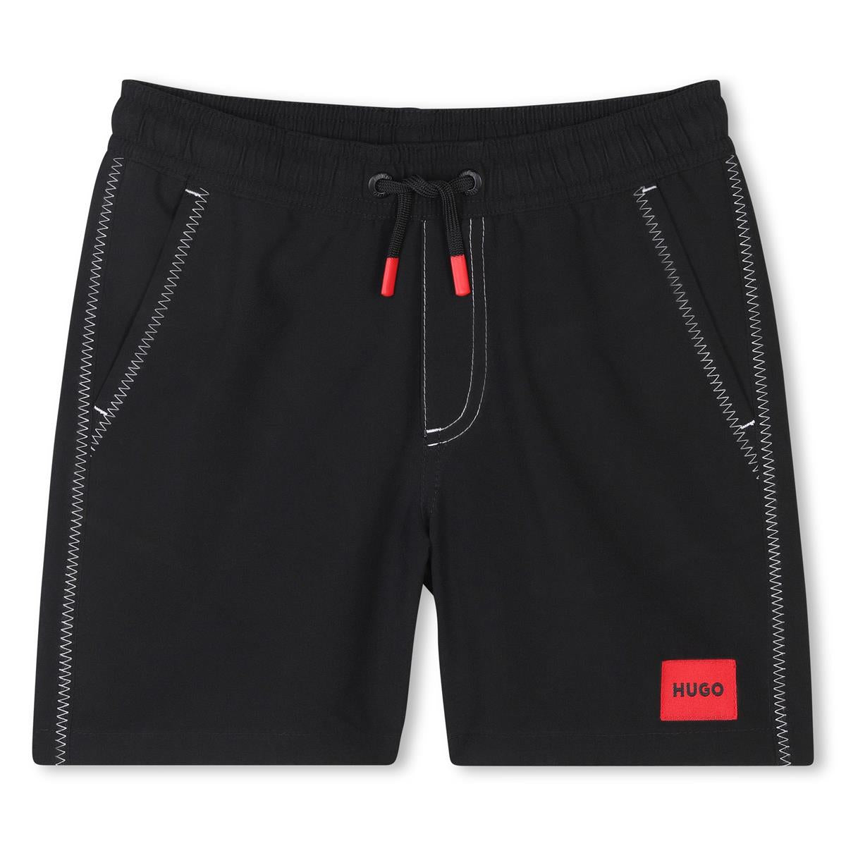 HUGO BLACK SWIM SHORTS G00331