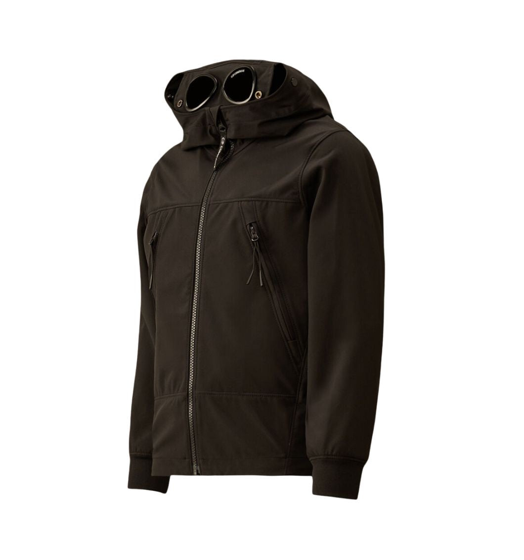 C.P. COMPANY BOYS BLACK HOODED JACKET COS002
