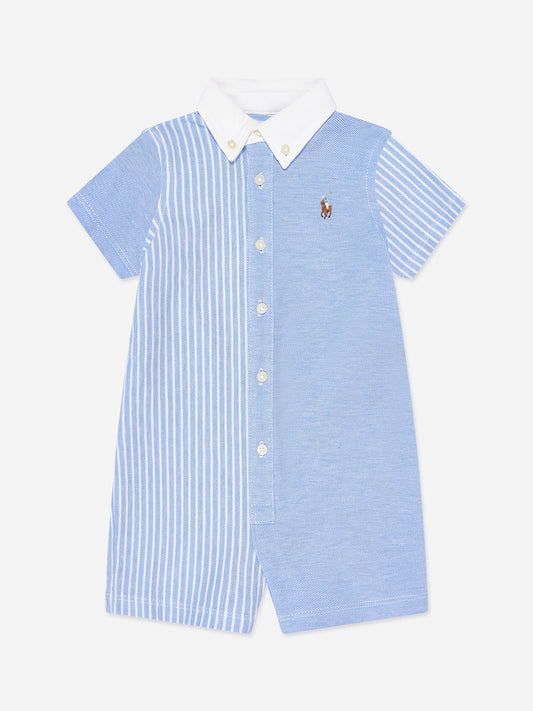 RALPH LAUREN BABY BOY BLUE ROMPER 735025