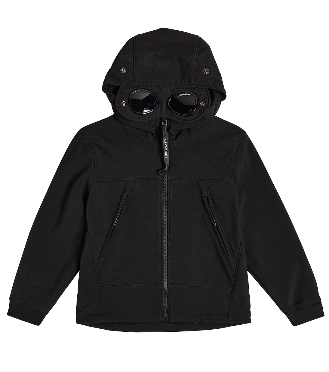 C.P. COMPANY BOYS BLACK HOODED JACKET COS002