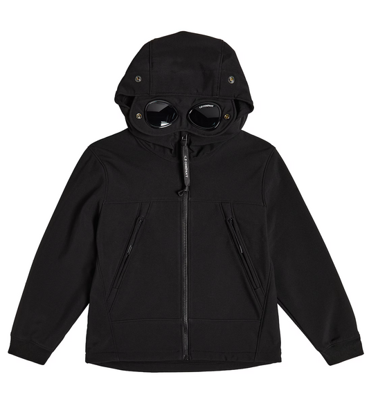 C.P. COMPANY BOYS BLACK HOODED JACKET COS002