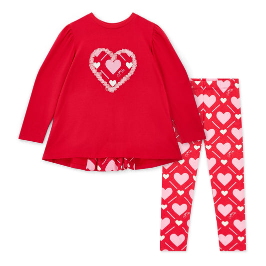 A DEE LOLA RED HEART LEGGINGS SET W251502