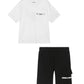 MOSCHINO BOYS BLACK & WHITE SHORTS SET HUM05M/HUQ02O