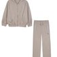 DKNY BEIGE HOODED SWEATSHIRT & TROUSERS SET D62902 D62387