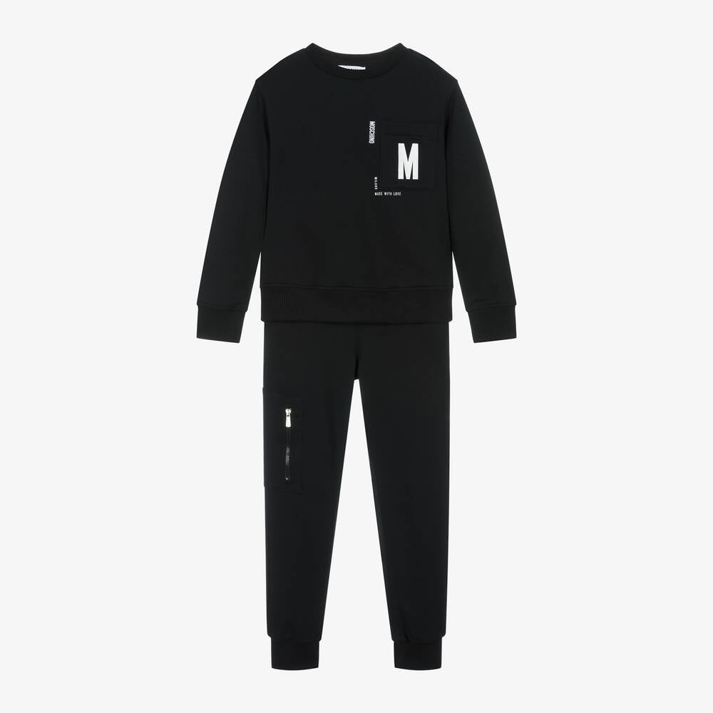 MOSCHINO BLACK TRACKSUIT HUK044