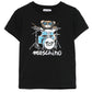 MOSCHINO KIDS BLACK DRUMMER T SHIRT H8M04K