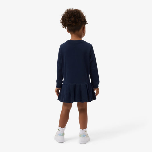 LACOSTE NAVY GIRLS PLEATED SKIRT DRESS 347901
