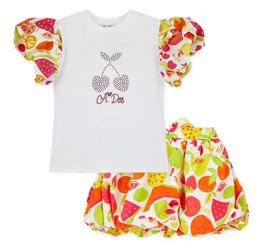 A DEE TIA TUTTI FRUITTI SKIRT SET