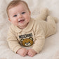 MOSCHINO NEW BORN BEIGE BABYGROW MUY098
