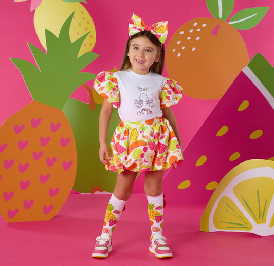 A DEE TIA TUTTI FRUITTI SKIRT SET