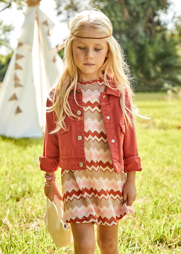 MAYORAL SALMON KNITTED DRESS 3926