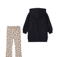 MAYORAL GIRLS BLACK HOODY/LEGGINGS SET 4.928