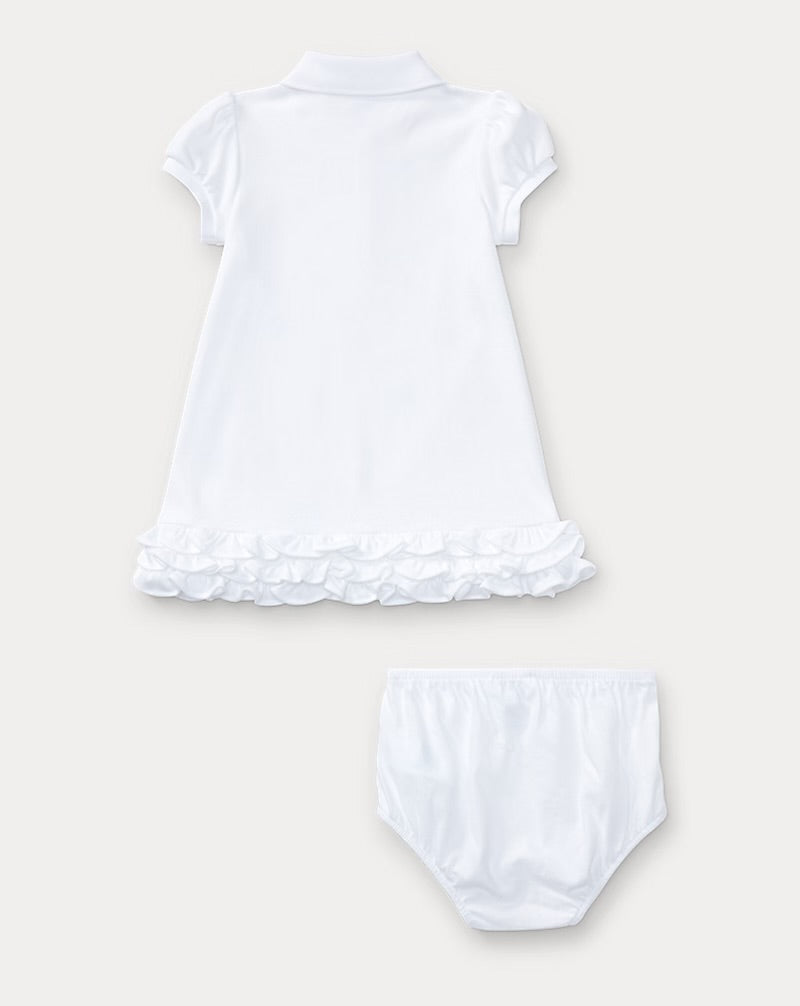 RALPH LAUREN BABY WHITE DRESS SET 78237002