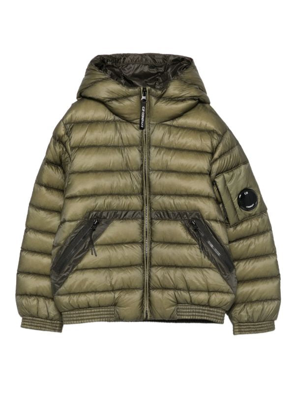 C.P COMPANY BOYS OLIVE GREEN QUILTED JACKET.