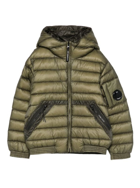C.P COMPANY BOYS OLIVE GREEN QUILTED JACKET.