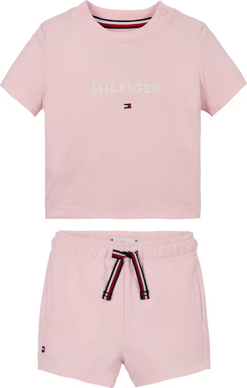 TOMMY HILFIGER BABY/TODDLER PINK SHORT SET 2047