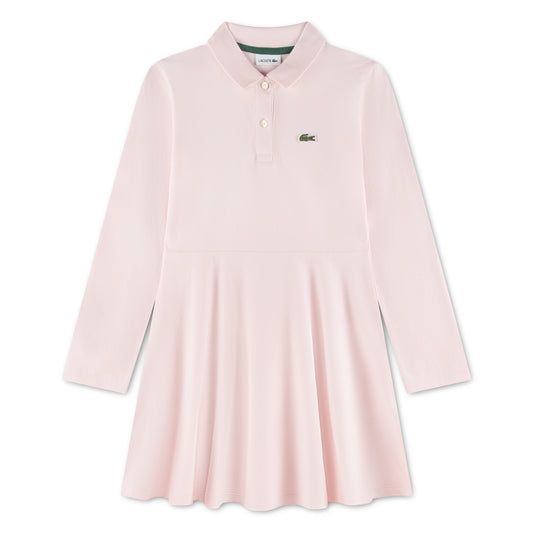 LACOSTE PINK PIQUE POLO DRESS 347900