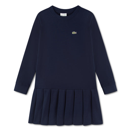 LACOSTE NAVY GIRLS PLEATED SKIRT DRESS 347901