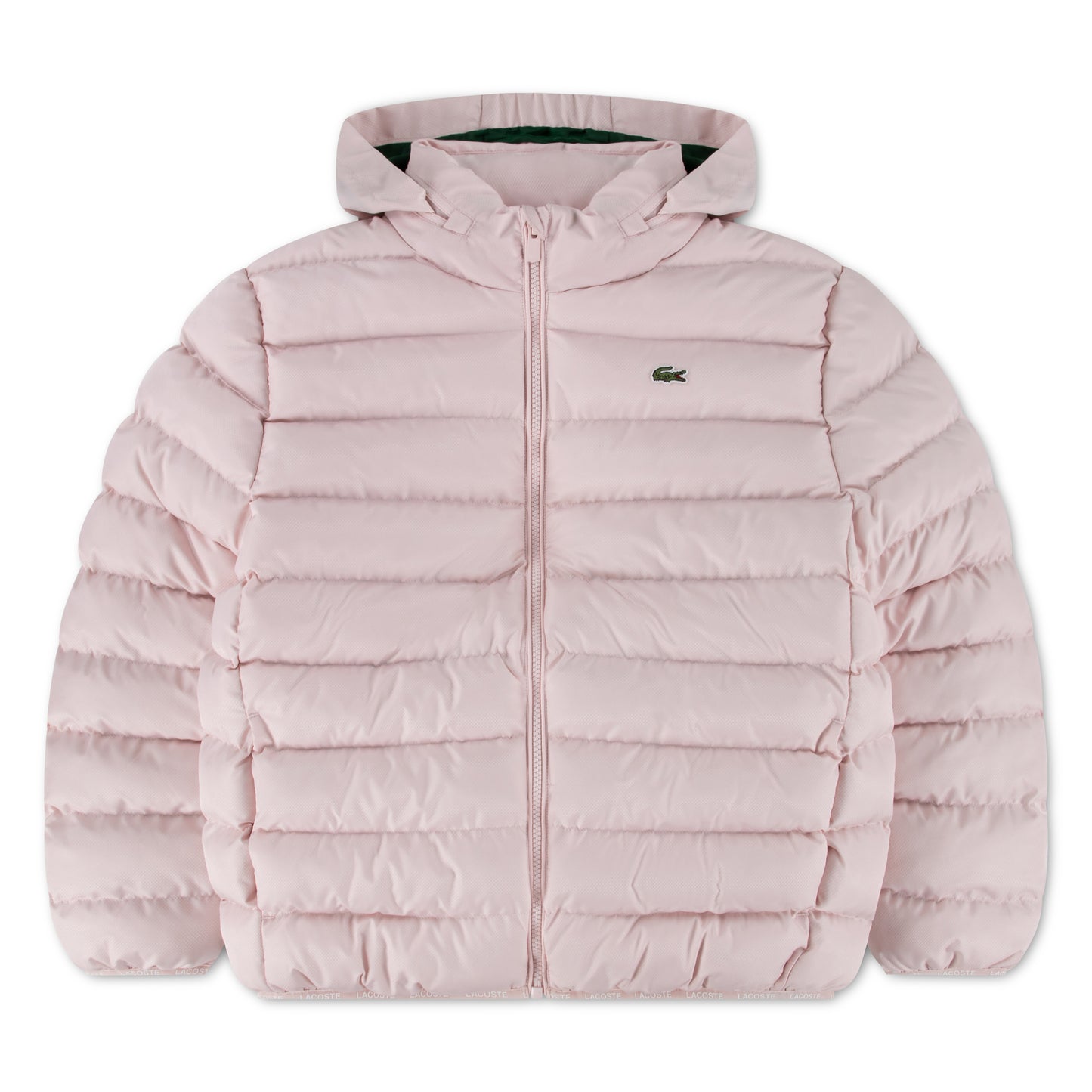 LACOSTE GIRLS PINK MID WEIGHT PUFFER JACKET 347987