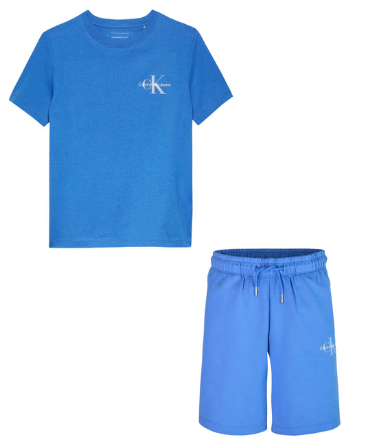 CALVIN KLEIN BLUE T SHIRT/SHORTS SET O678