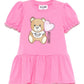 MOSCHINO KIDS BRIGHT PINK BABY/TODDLER DRESS MDV0C7