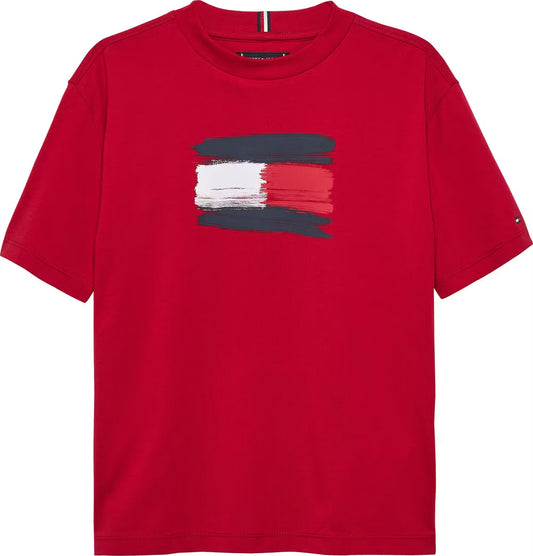 TOMMY HILFIGER RED FLAG T SHIRT B10111