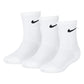 NIKE 3PK CREW WHITE SOCKS RN0027
