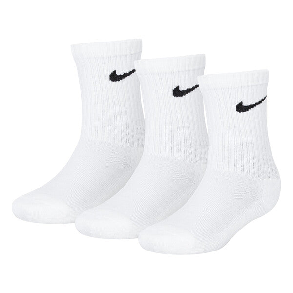 NIKE 3PK CREW WHITE SOCKS RN0027