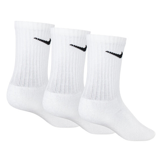 NIKE 3PK CREW WHITE SOCKS RN0027