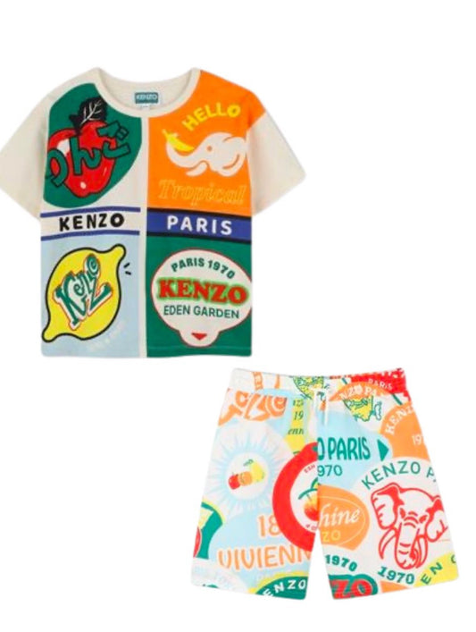 KENZO T SHIRT/SWIM SHORTS SET K61068-K61079