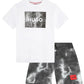 Hugo Graphic white & Grey Shorts Set