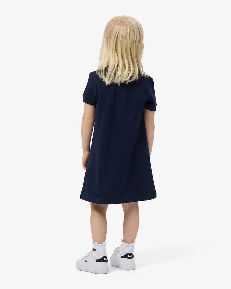 LACOSTE PIQUE POLO DRESS IN MARINE NAVY 347066