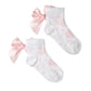 A DEE HEAVENLY HYDRANGEA CLEMINTINE BOW ANKLE SOCK 1904 - BRIGHT WHITE