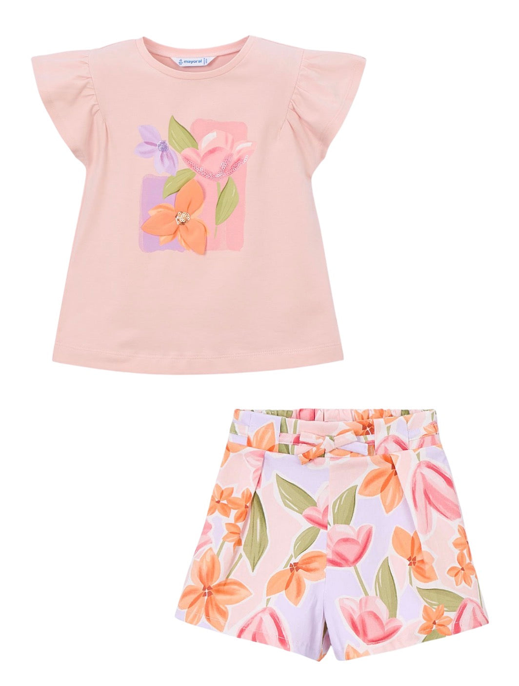 MAYORAL PINK T SHIRT & SKORT SET 3.007/3.096