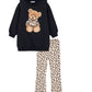 MAYORAL GIRLS BLACK HOODY/LEGGINGS SET 4.928