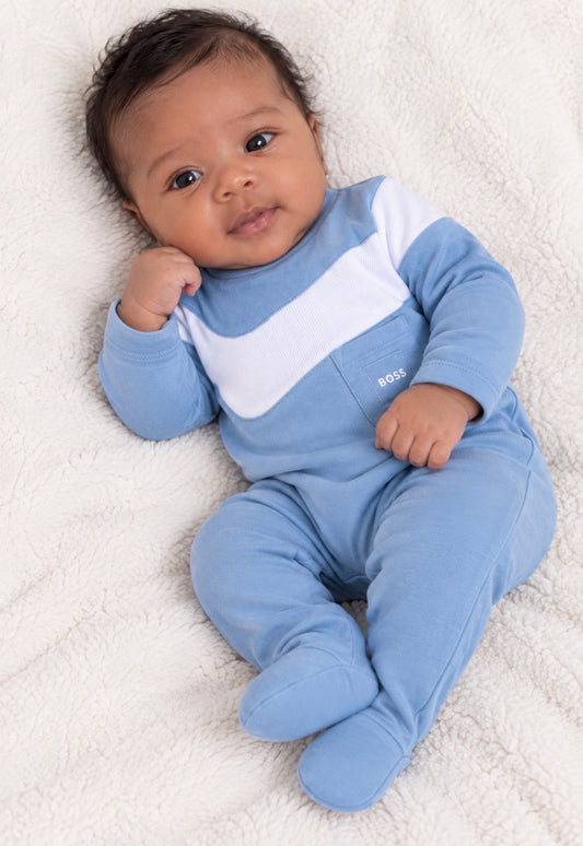 BOSS NB BOY BLUE BABY GROW J53603