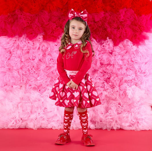 A DEE LARA RED HEART DRESS W251701