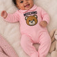 MOSCHINO BABY PINK BABYGROW WITH GIFT BOX MUY09O
